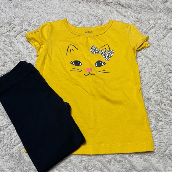 Carters 4T shirt and leggings - Picture 2 of 2